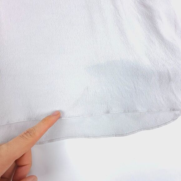 ARITZIA Wilfred 90s Lingerie Lace Mini Slip Dress Gray Small Minimal Clean Girl - Picture 6 of 8